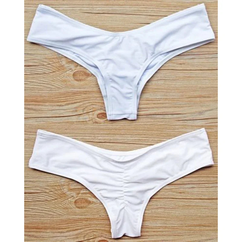 Bikinis Sexy Femmes Bikini Brésilien Culotte Cheeky Thong V Maillot de bain Maillot de bain Culottes Briefs 비키니 Bikini Bottom