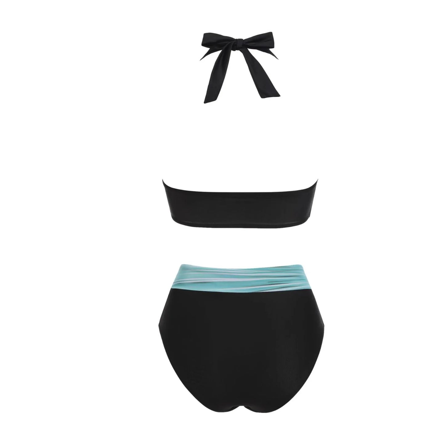 Maillot de bain femme à imprimé floral en colour block bikini Beach taille haute deux pièces pour adolescentes biquinis feminino tendance