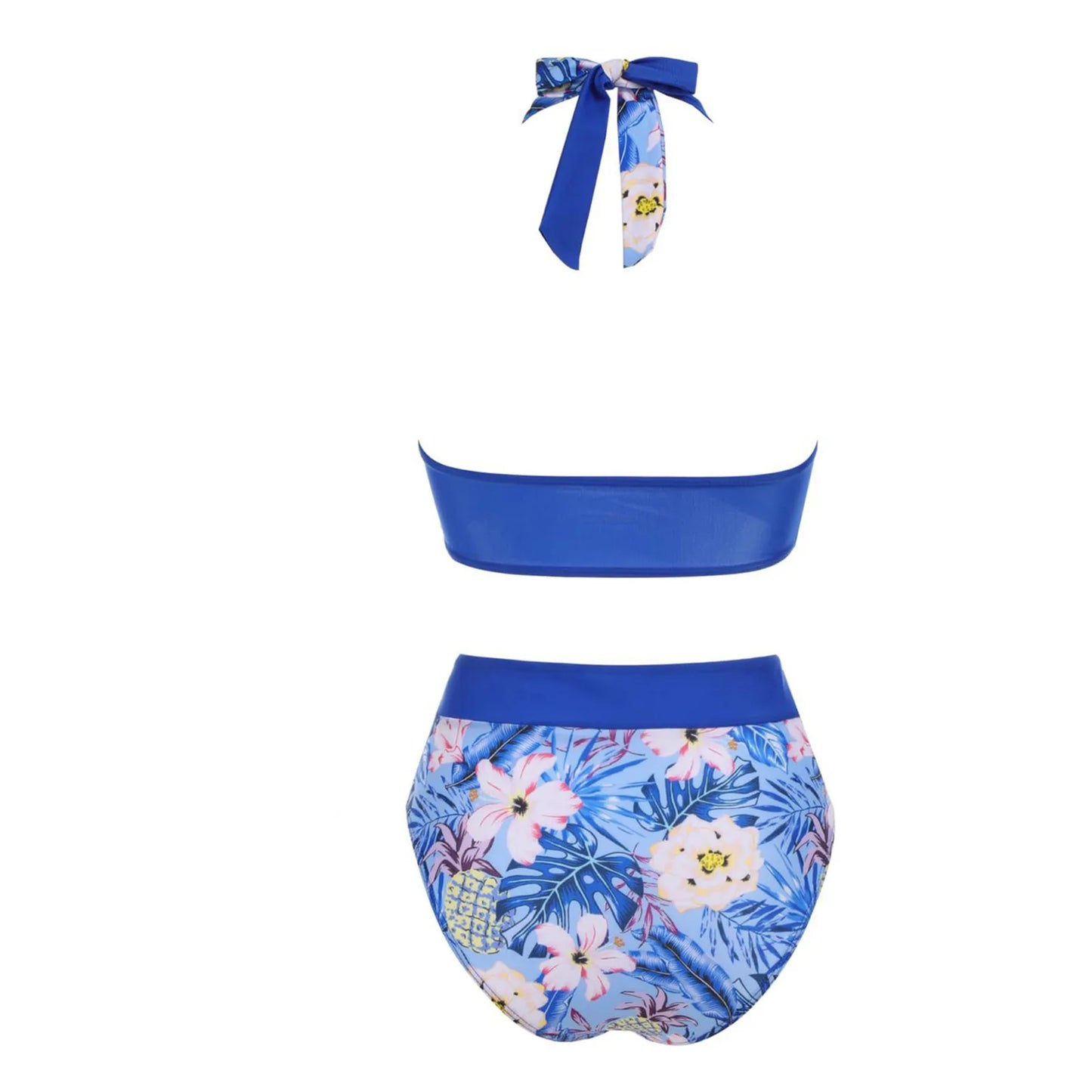 Maillot de bain femme à imprimé floral en colour block bikini Beach taille haute deux pièces pour adolescentes biquinis feminino tendance