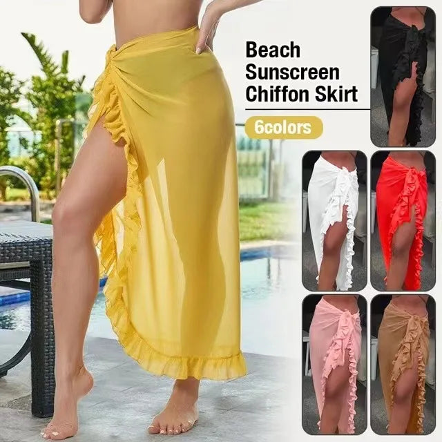 5 Jupes longues en sarong à volants pour femmes