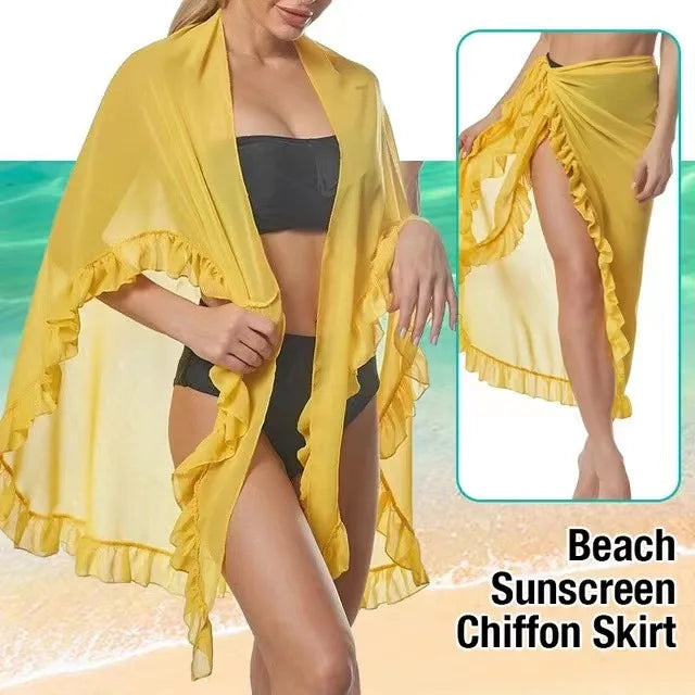 5 Jupes longues en sarong à volants pour femmes