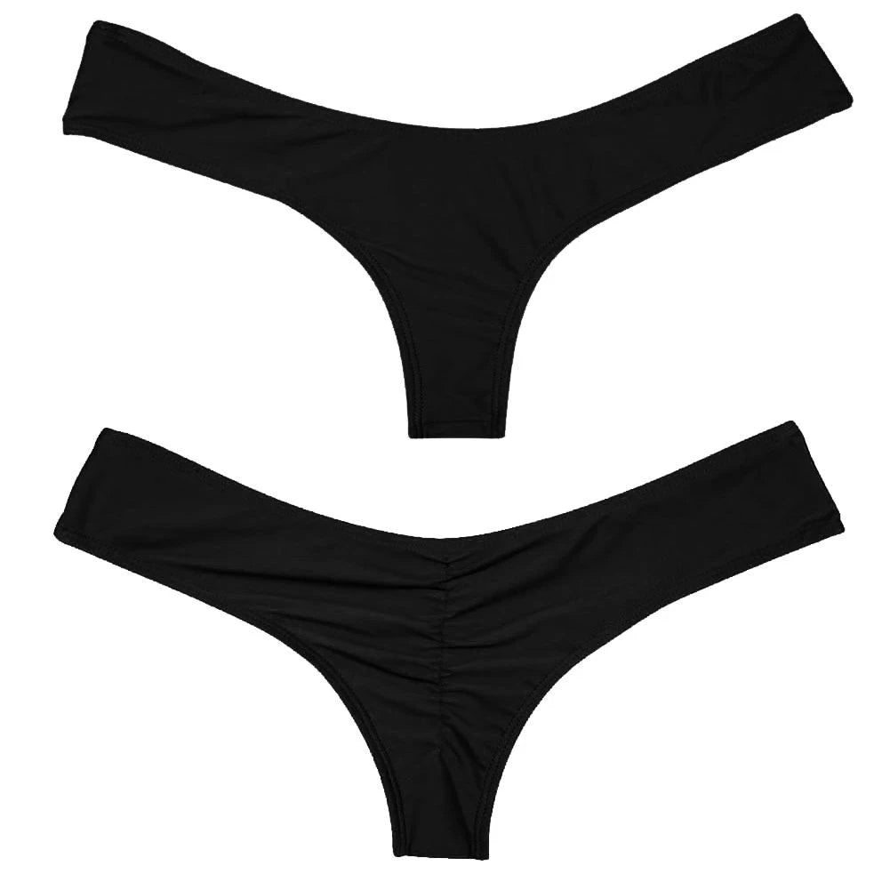 Bikinis Sexy Femmes Bikini Brésilien Culotte Cheeky Thong V Maillot de bain Maillot de bain Culottes Briefs 비키니 Bikini Bottom