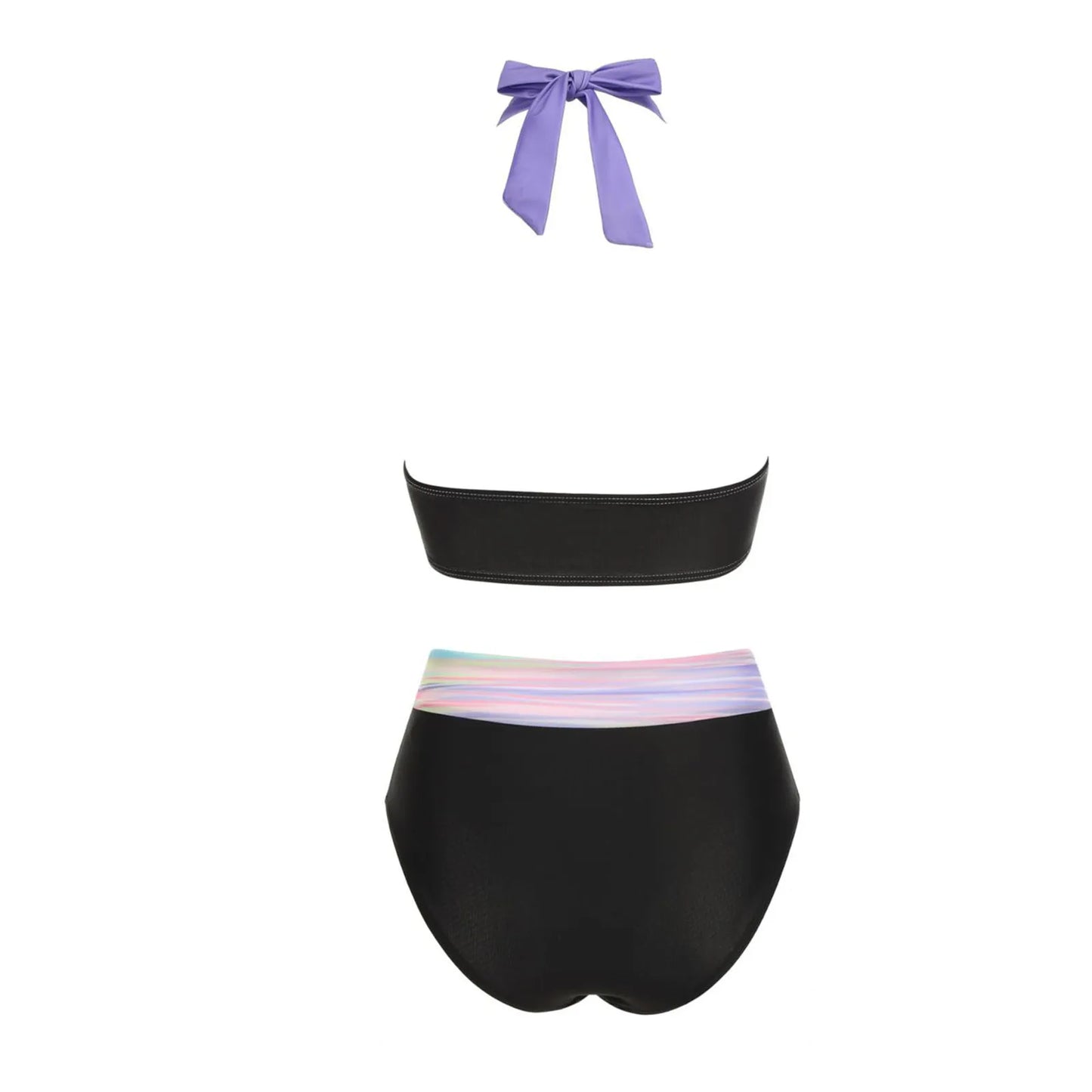 Maillot de bain femme à imprimé floral en colour block bikini Beach taille haute deux pièces pour adolescentes biquinis feminino tendance
