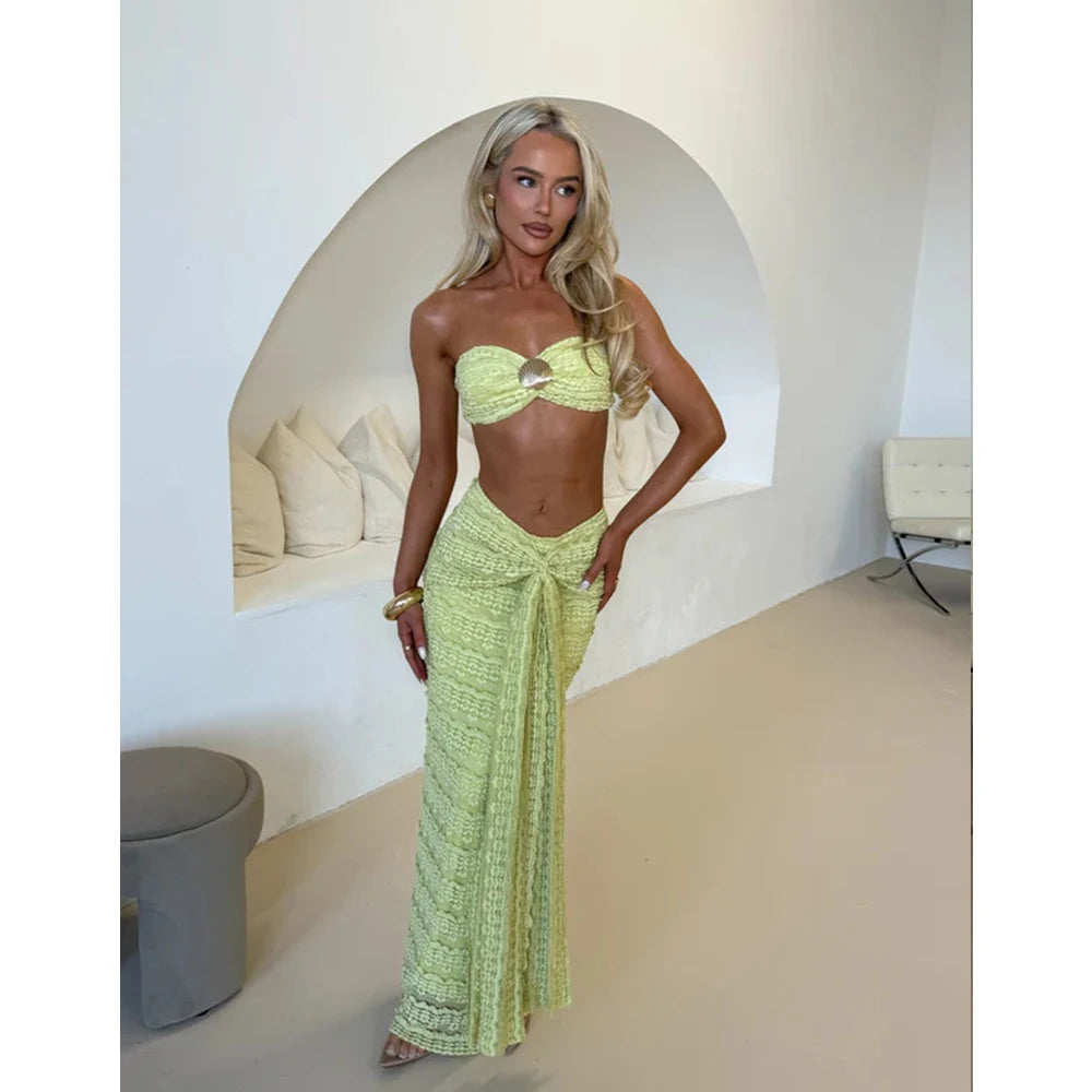 Ensemble de bikini 3 pièces 2025 Maillot de bain sexy pour femmes Robe longue de couverture Ensemble