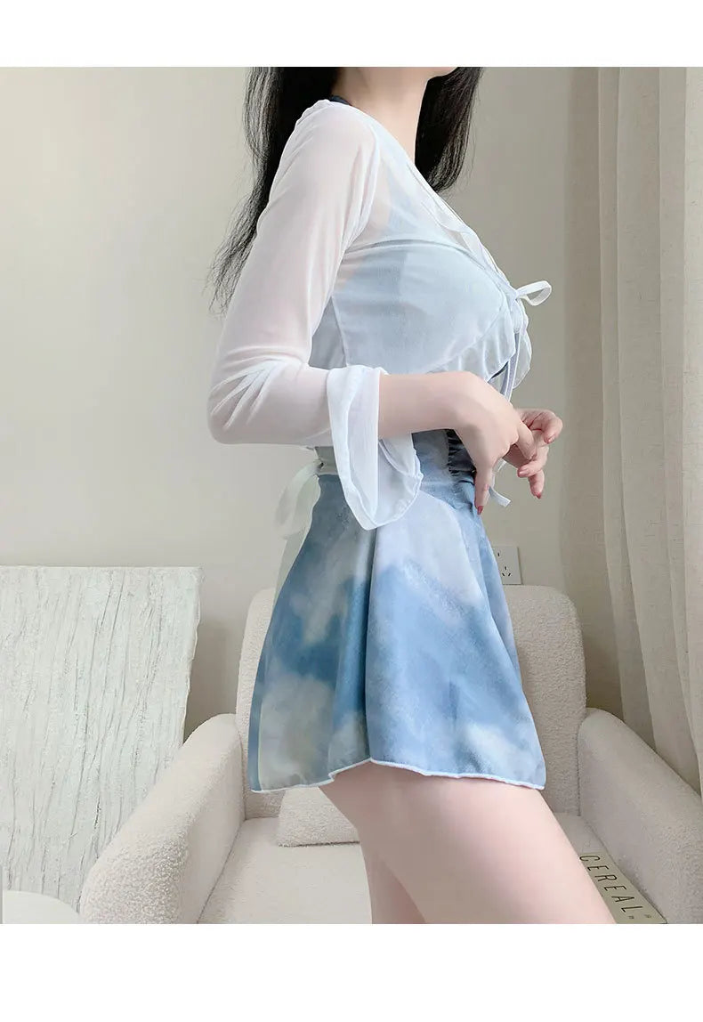 Robe de bikini sexy et douce AOTVOTEE bleue à halter pour femmes 2025, nouvelle mode d'été, maillot de bain