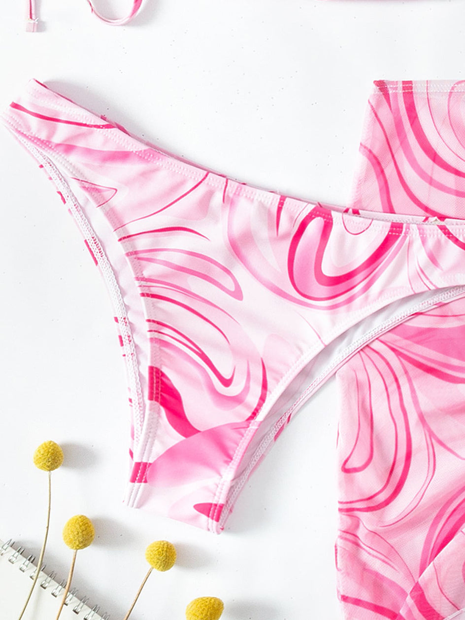 Bikini sexy Femme Maillot de bain Femmes 3 pièces Ensemble de Bikinis tout en un Couverture de femme