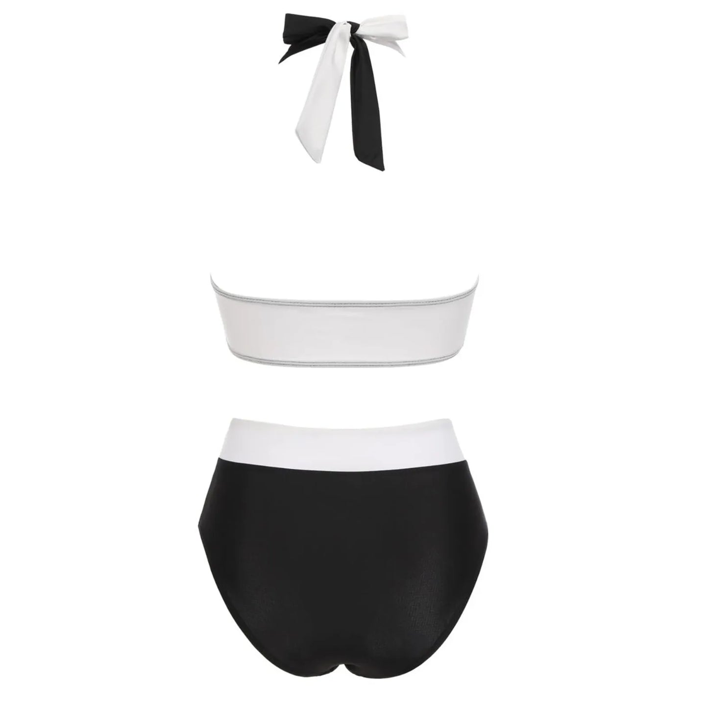 Maillot de bain femme à imprimé floral en colour block bikini Beach taille haute deux pièces pour adolescentes biquinis feminino tendance