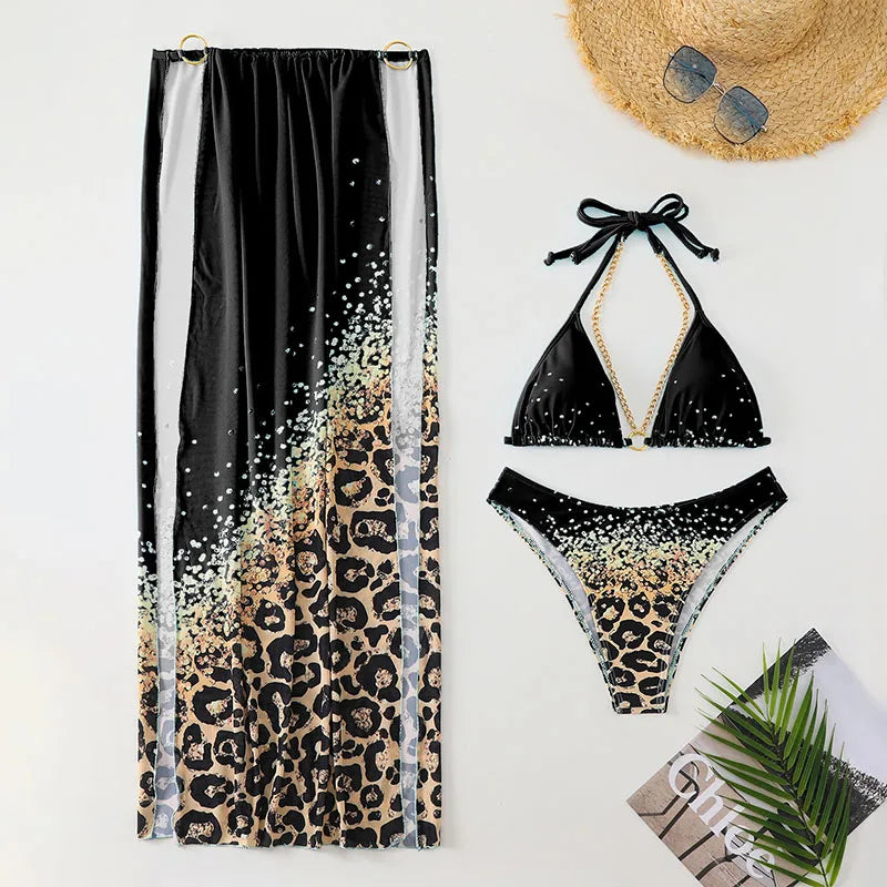 Nouveau maillot de bain sexy pour femmes, ensemble de bikini trois pièces, combinaison de bain, maillot de bain pour dames.