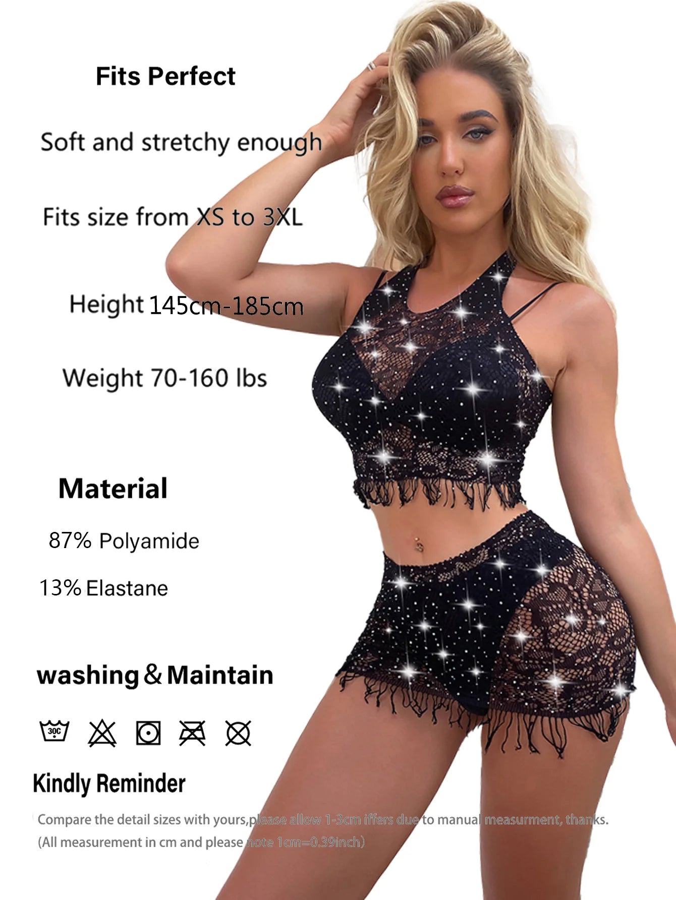 Bikini micro sexy  pour femmes, brillant, ensemble