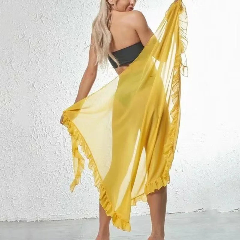 5 Jupes longues en sarong à volants pour femmes