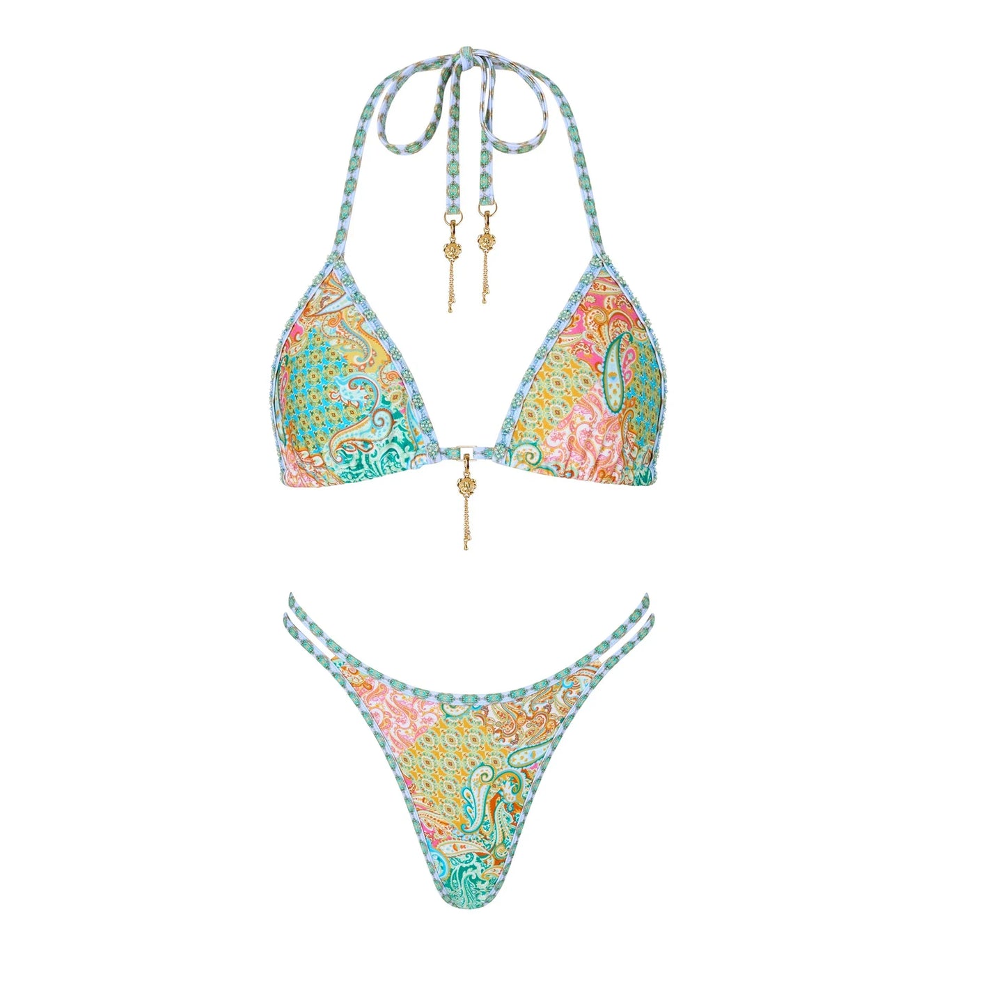 Bikini avec jupe imprimée Maillots de bain femme bikini brésilien 3 pièces maillot de bain jupe