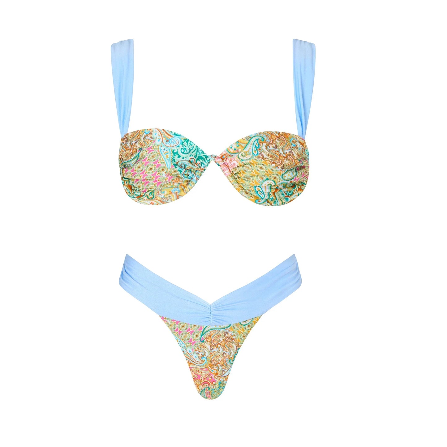 Bikini avec jupe imprimée Maillots de bain femme bikini brésilien 3 pièces maillot de bain jupe