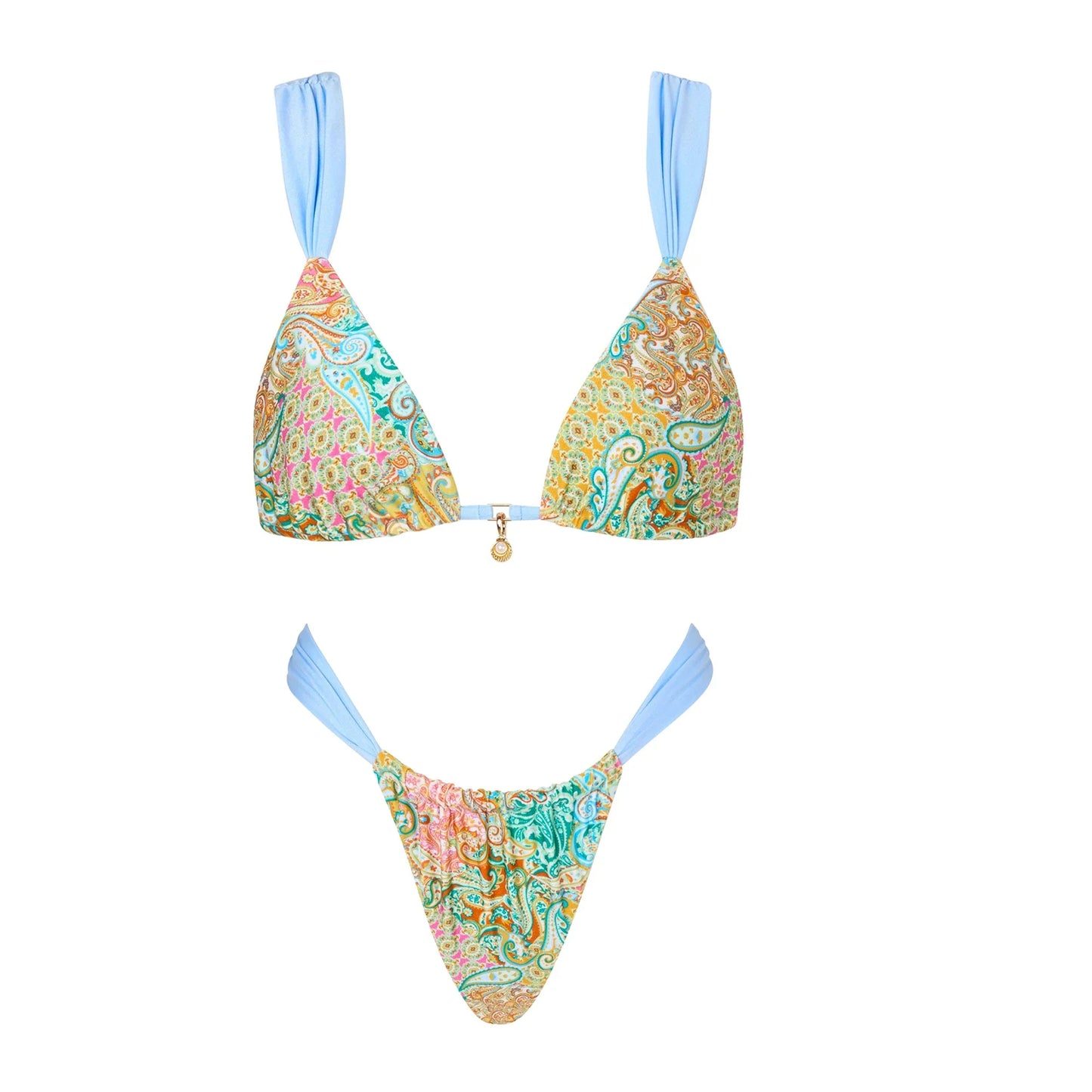 Bikini avec jupe imprimée Maillots de bain femme bikini brésilien 3 pièces maillot de bain jupe